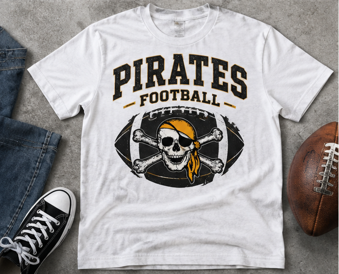 White Pirates Football Tee